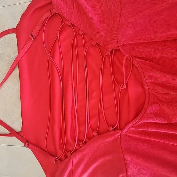 Lace-Up Back Maxi Bodycon Dress XL - Picture 6 of 7